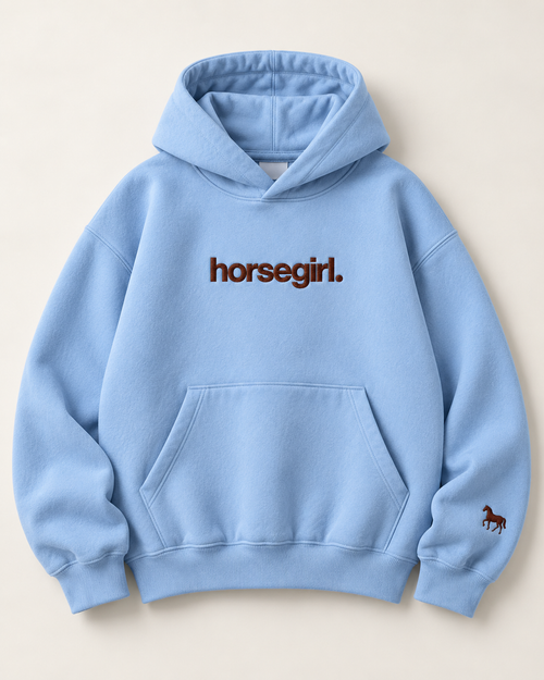 Błękitna bluza jeździecka oversize HORSEGIRL | Bluza dla koniary